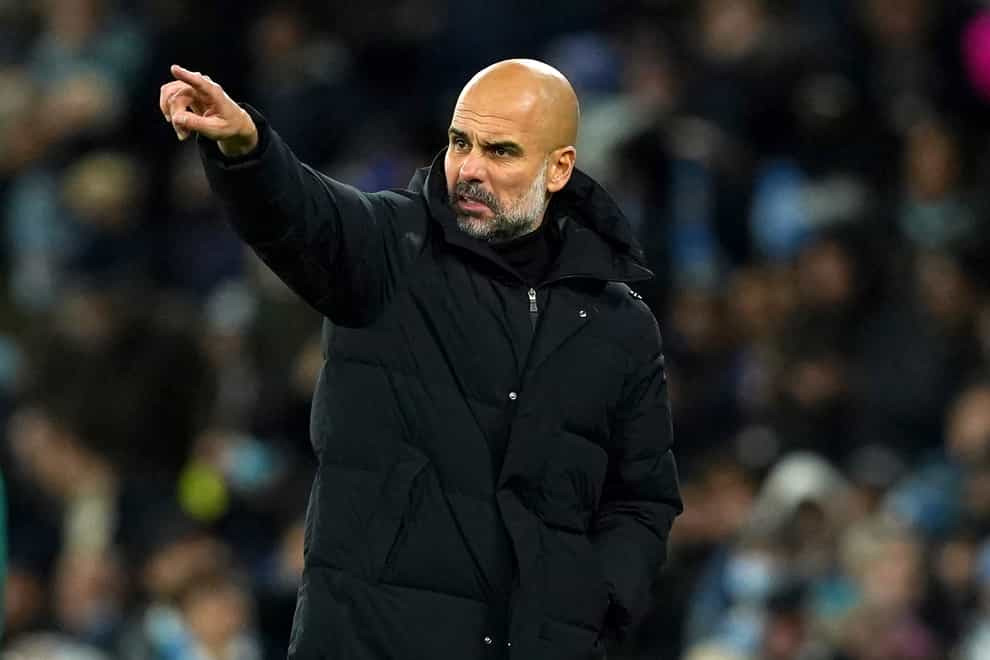 Pep Guardiola has played down the hype ahead of the Manchester derby (Martin Rickett/PA)