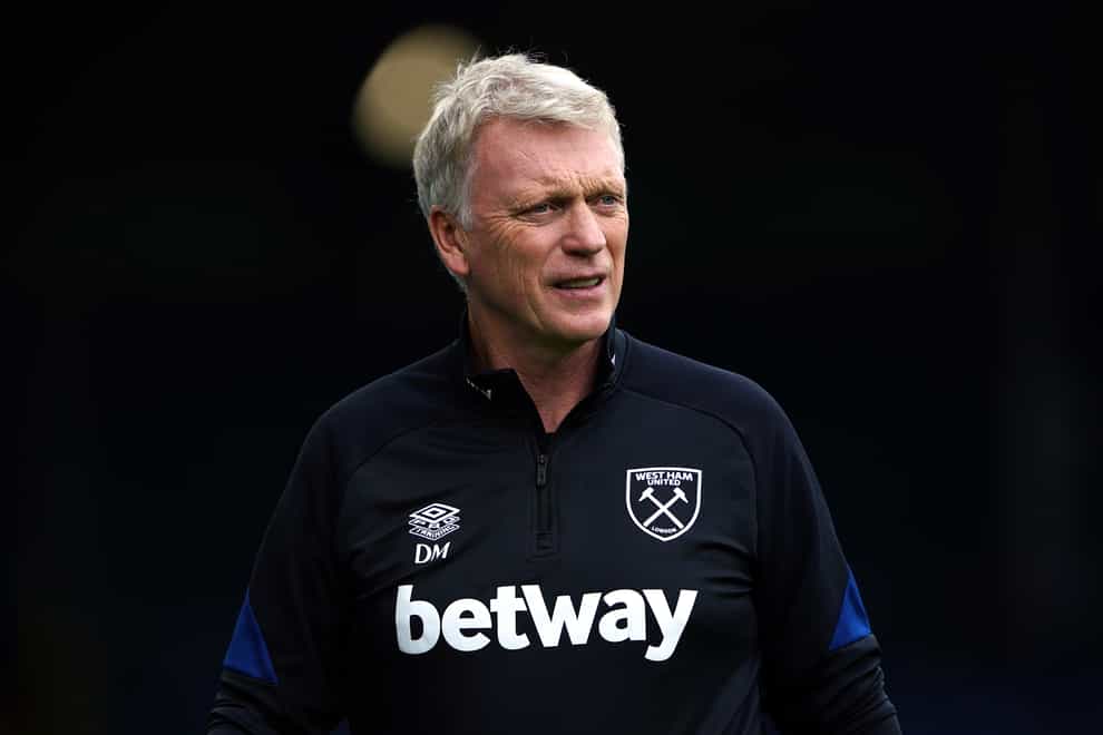 West Ham boss David Moyes has condemned footage of the club’s fans apparently singing an anti-Semitic song towards a Jewish man on a plane (Zac Goodwin/PA)