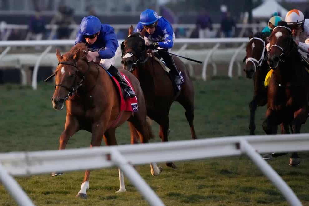 Modern Games wins the Breeders’ Cup Juvenile Turf (Gregory Bull/AP Photo)