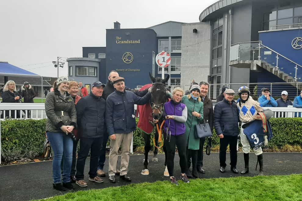 Happy connections after Captain Guinness landed the Poplar Square Chase at Naas (Alan Magee/PA)