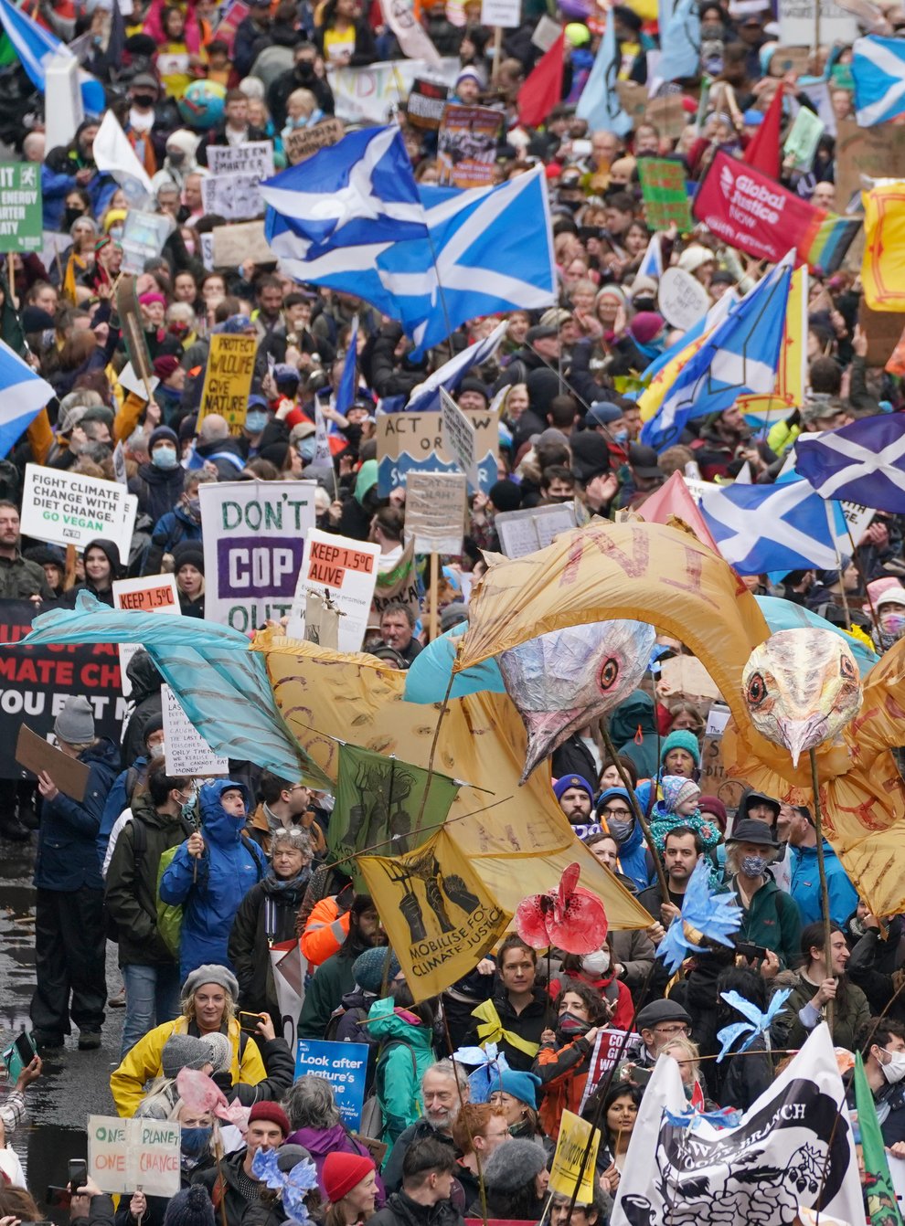 Protesters demand global climate justice (Andrew Milligan/PA)