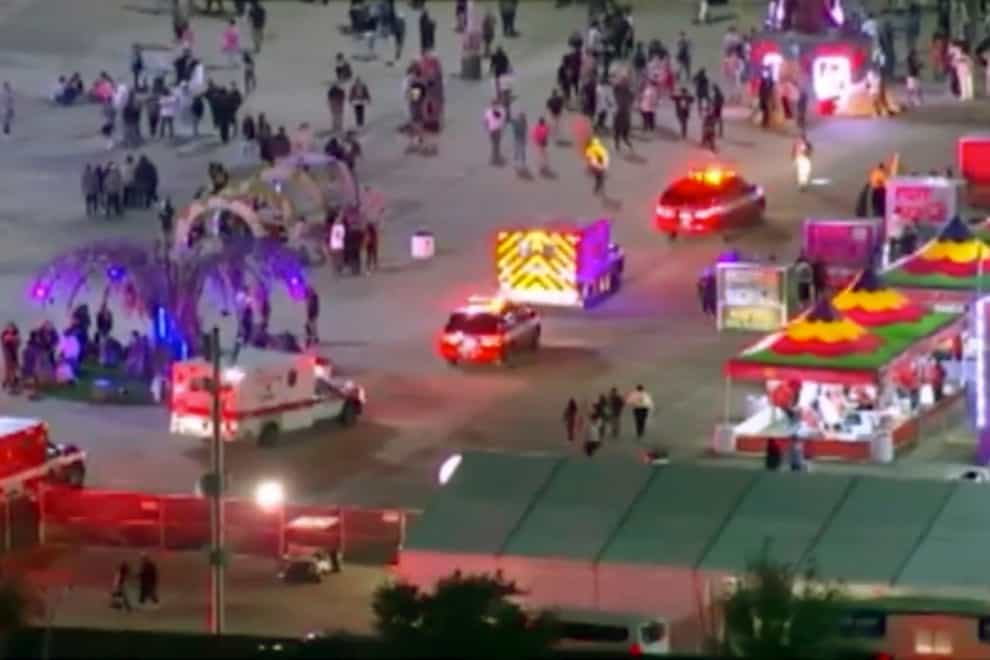 Emergency personnel respond to the Astroworld music festival (KTRK/AP)