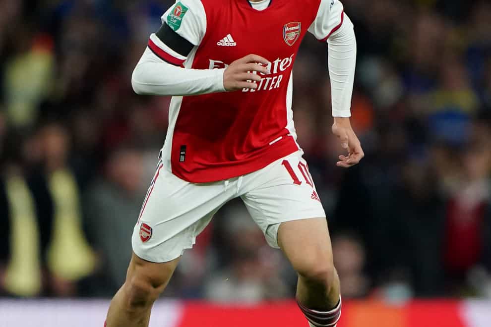Arsenal’s Emile Smith Rowe during the Carabao Cup third round match at the Emirates Stadium, London. Picture date: Wednesday September 22, 2021.