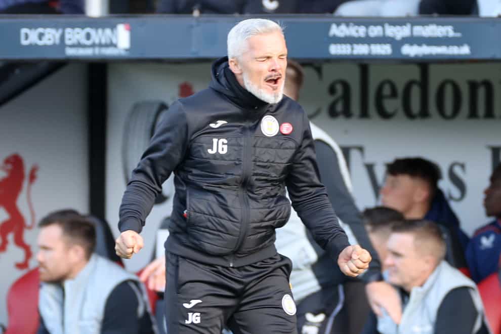 St Mirren manager Jim Goodwin is not happy (Steve Welsh/PA)