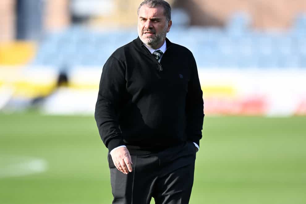 Celtic manager Ange Postecoglou saw his side defeat Dundee after a delay (Malcolm MacKenzie/PA)