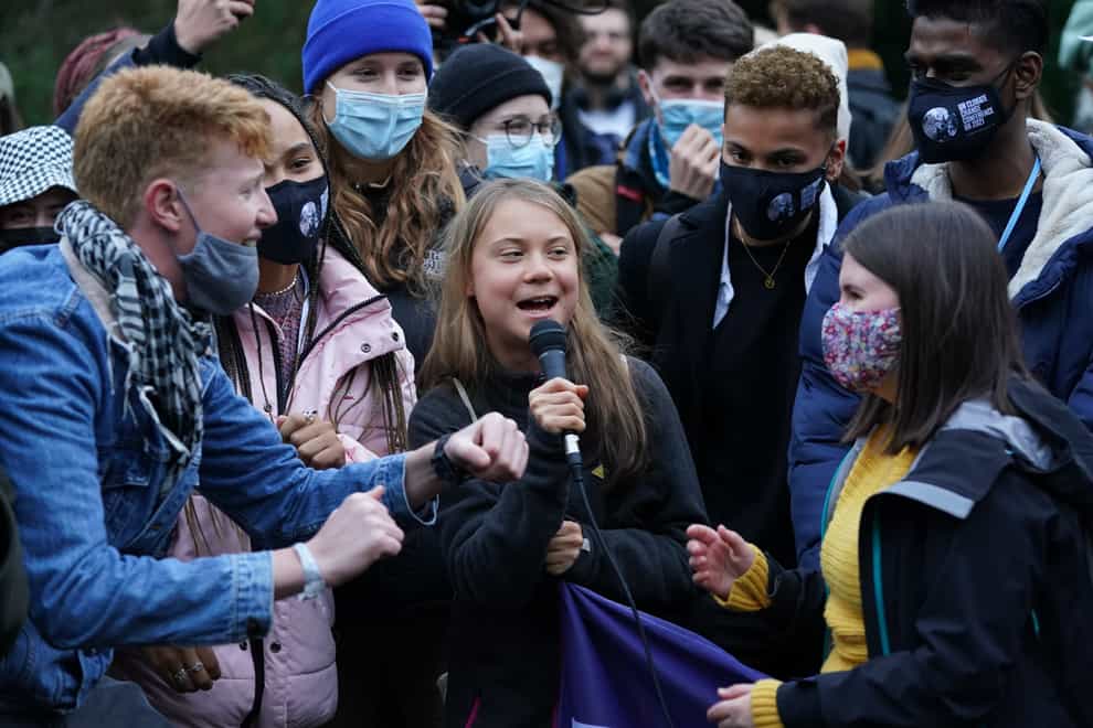 Greta Thunberg has left Glasgow after attending climate protests (Andrew Milligan/PA)