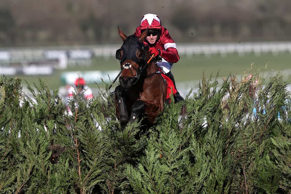 Tiger Roll and jockey Keith Donoghue clear a fence on the way to winning the Glenfarclas Chase (A Cross Country Chase) during day two of the Cheltenham Festival at Cheltenham Racecourse (David Davies/PA)