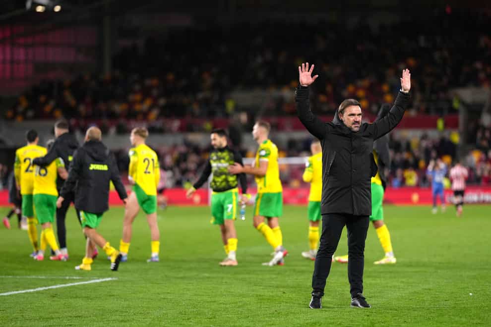 Daniel Farke was sacked as Norwich boss following their 2-1 win over Brentford on Saturday (John Walton/PA)