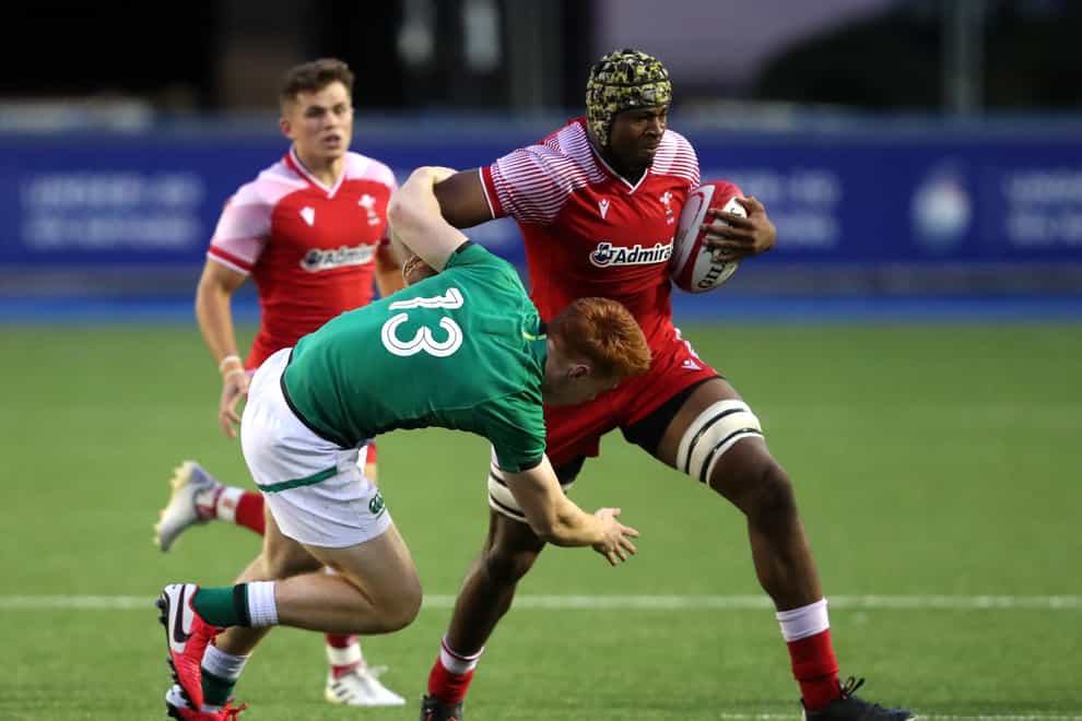 Wales forward Christ Tshiunza (right) can play in the second-row or back-row (David Davies/PA)