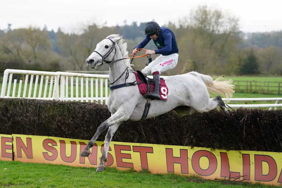Snow Leopardess and Aiden Coleman on the way to winning at Bangor (David Davies/PA)