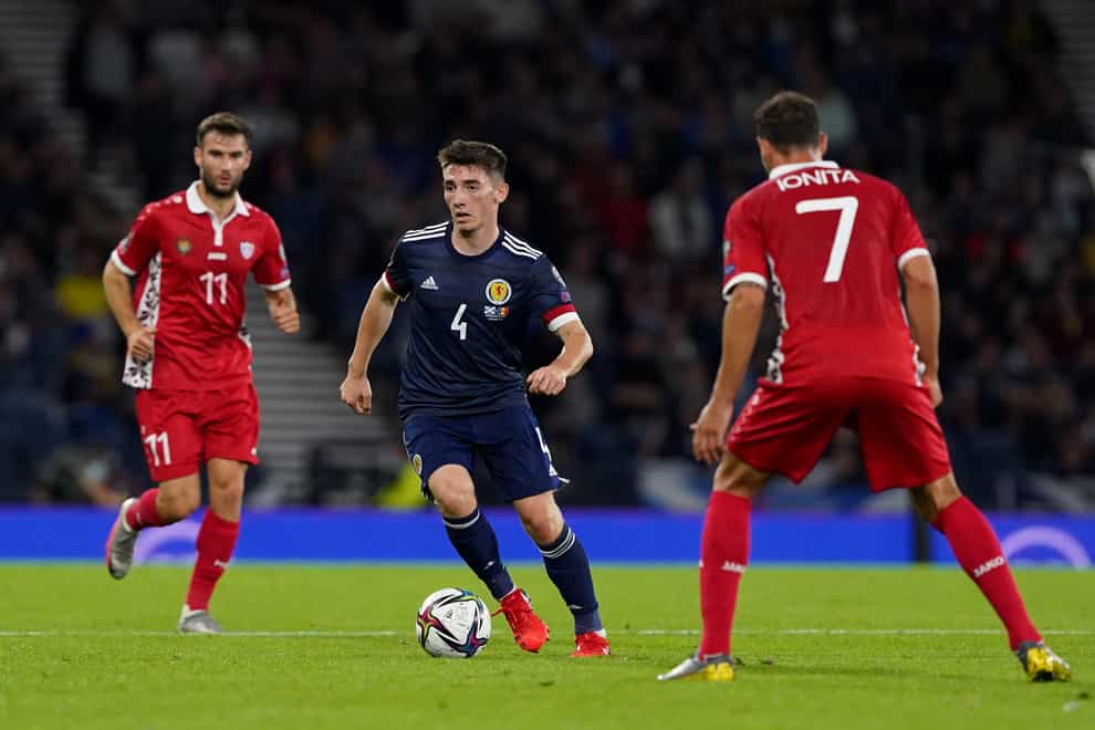 Billy Gilmour and his Scotland team-mates will take on Moldova in Chisinau (Andrew Milligan/PA)