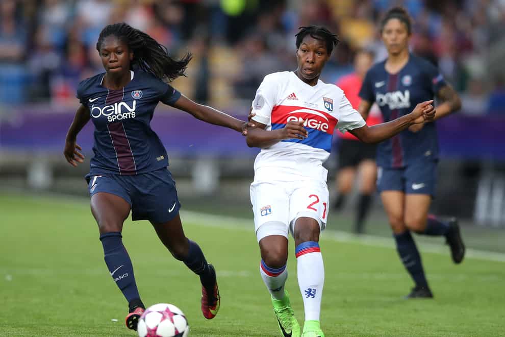 Aminata Diallo (left) has been with Paris St Germain since 2016 (Nick Potts/PA).