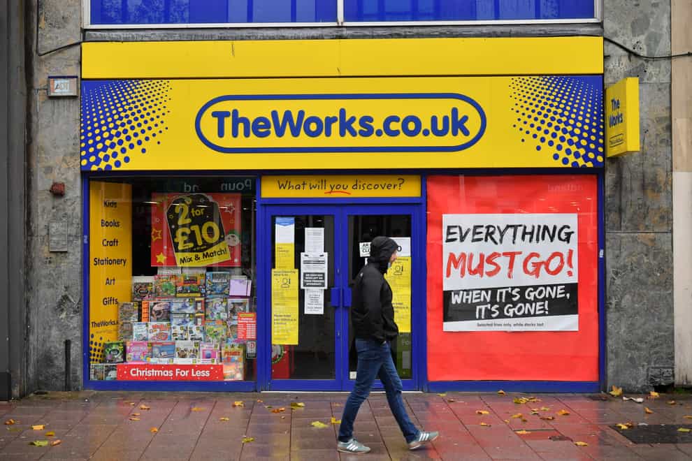 The Works said it has incurred significant costs due to supply issues (Ben Birchall/PA)