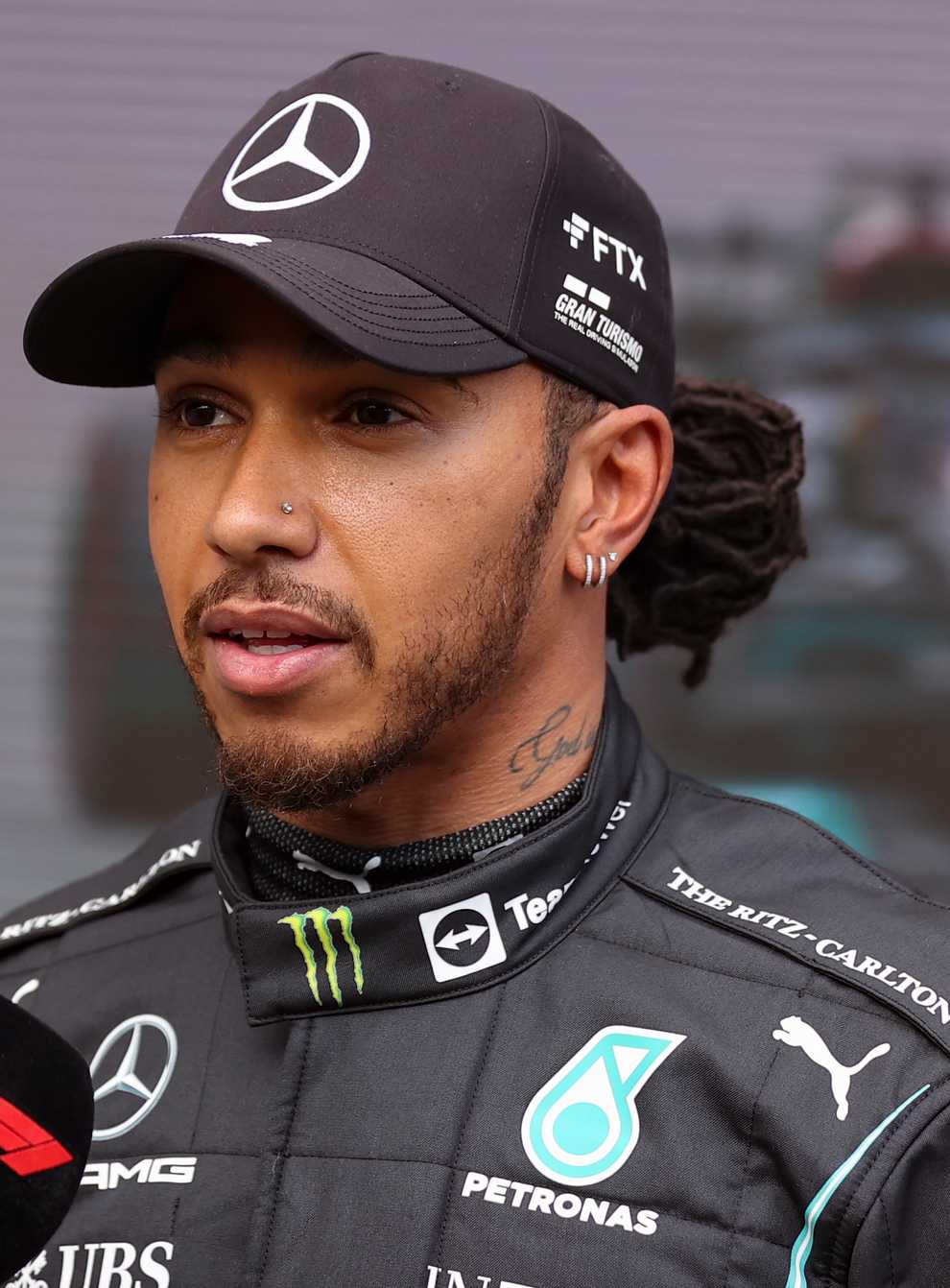 Mercedes driver Lewis Hamilton is battling to stay in the title race (Lars Baron/Pool via AP)