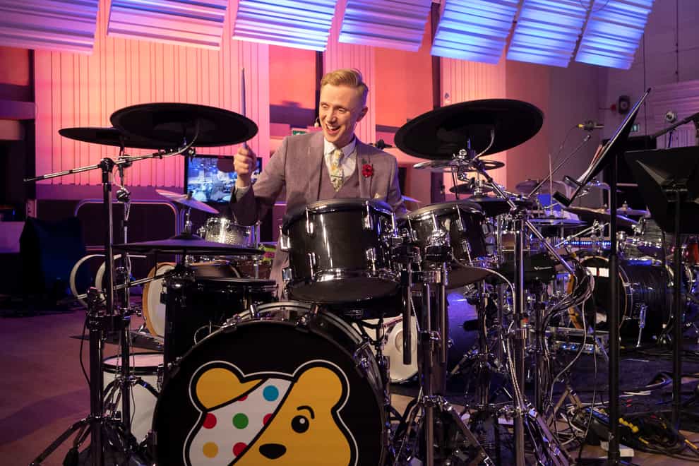 Owain Wyn Evans has completed his drumming challenge (BBC/PA)