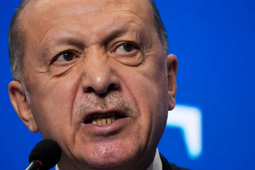 Turkey’s President Recep Tayyip Erdogan (Domenico Stinellis/AP)