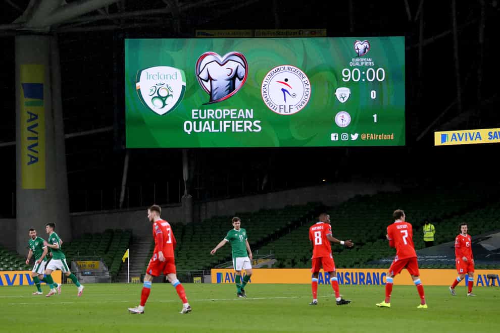 The Republic of Ireland slipped to an “embarrassing” 1-0 defeat to Luxembourg in March (Brian Lawless/PA)