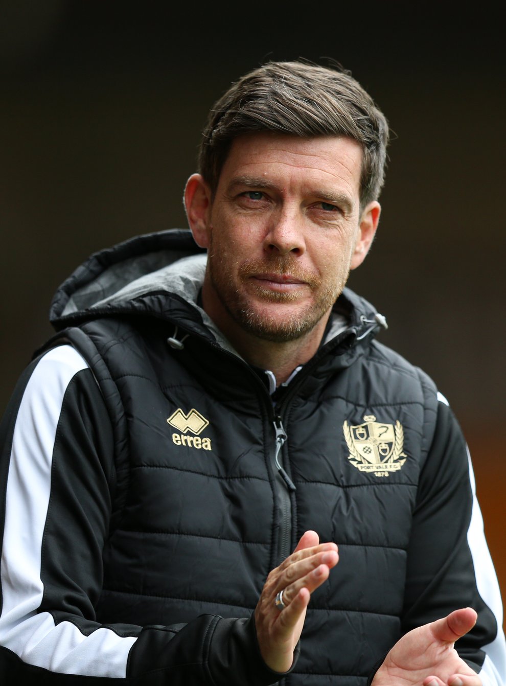 Darrell Clarke saw his Port Vale side held by Bradford (Isaac Parkin/PA).