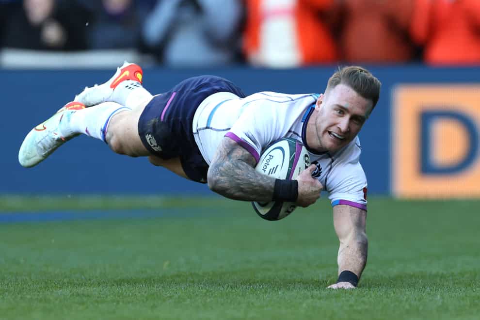 Stuart Hogg touched down twice for Scotland (Steve Welsh/PA)