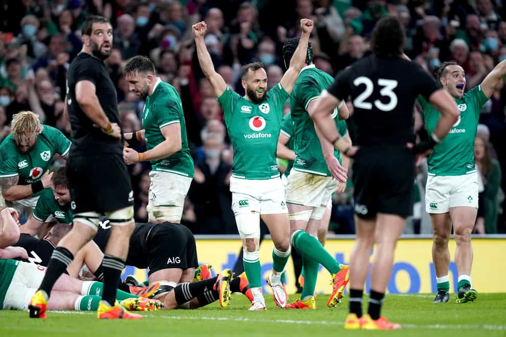 Ireland saw off New Zealand in Dublin (Niall Carson/PA)