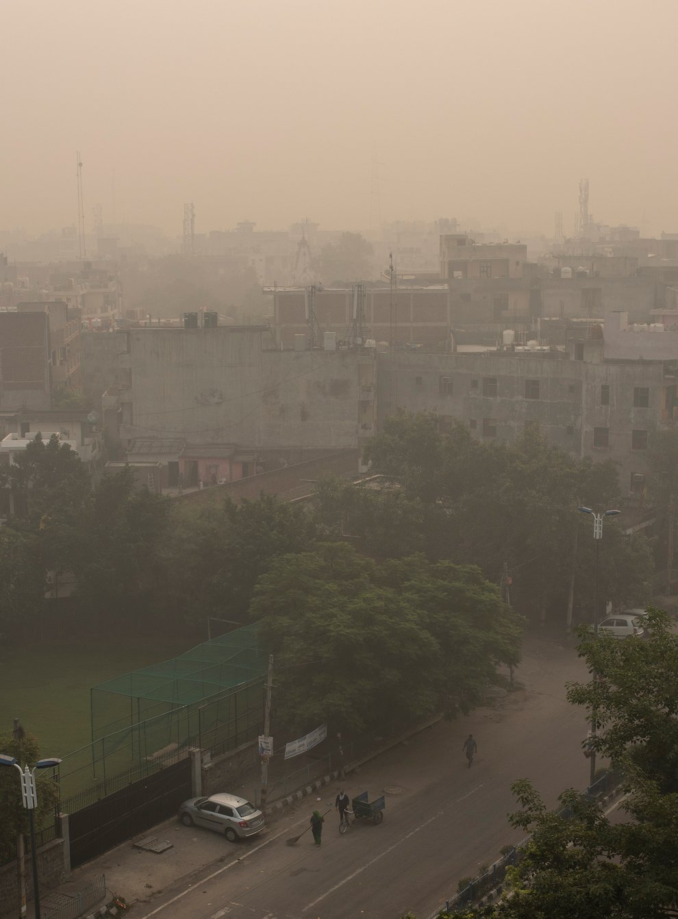 Morning haze and smog envelops the skyline in New Delhi, India (Altaf Qadri/AP)
