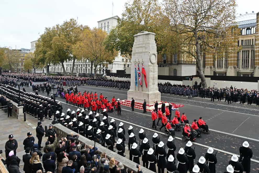 Lance Corporal May Percival described her first attendance at the Cenotaph parade as ‘amazing’ (Justin Tallis/PA)