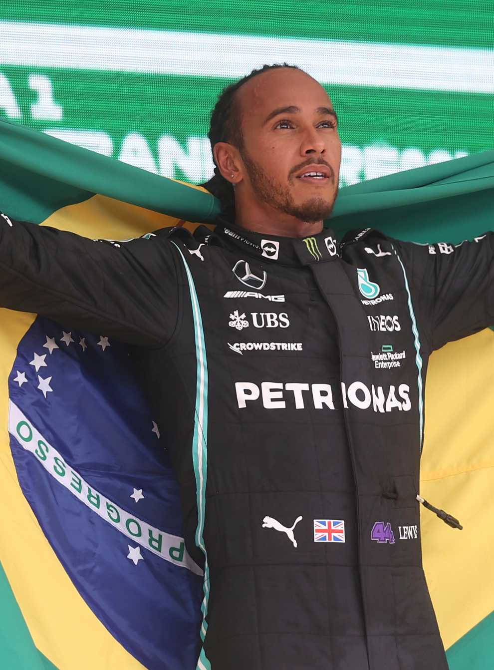 Lewis Hamilton won the Brazilian Grand Prix (Lars Baron/AP)
