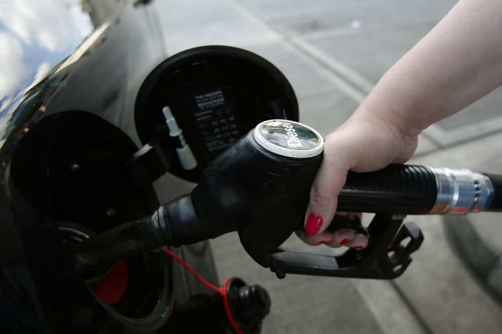 Until last month, the highest average price of diesel was 147.93p, recorded in April 2012 (Yui Mok/PA)