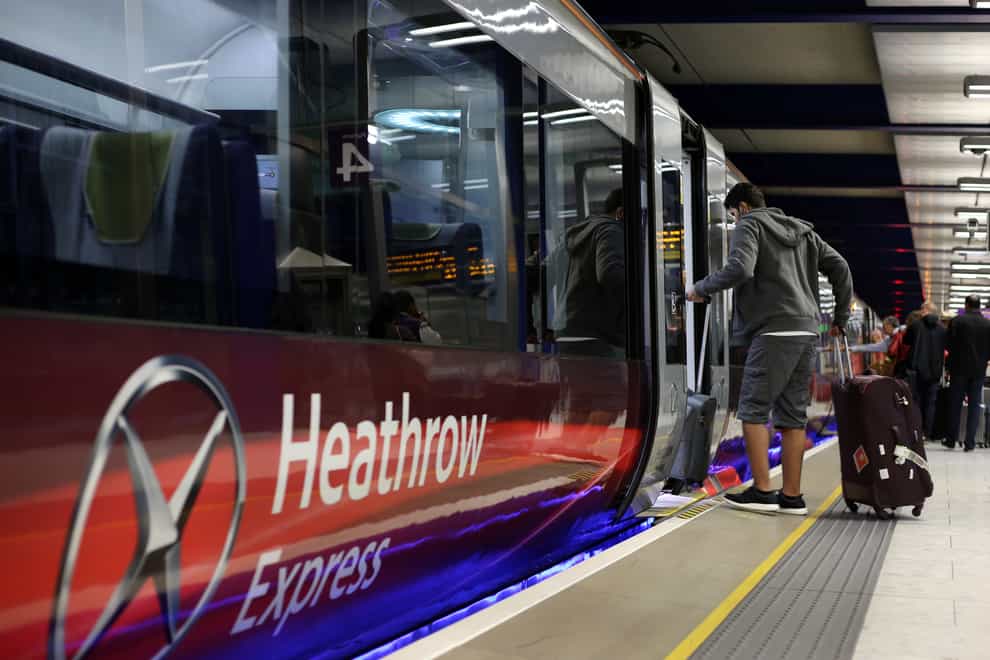 Heathrow Airport will be cut off from the rail and Tube network for two days over the festive period as Network Rail and Transport for London are carrying out simultaneous engineering work (Steve Parsons/PA)
