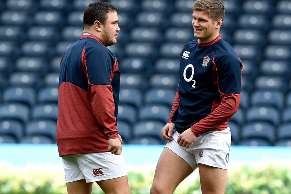 England pair Owen Farrell, right, and Jamie George, left, will miss the weekend clash with world champions South Africa (Ian Rutherford/PA)