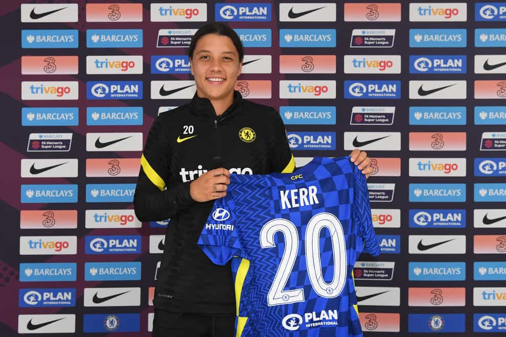 Sam Kerr has signed a new two-year contract extension with Chelsea (Chelsea handout/PA)
