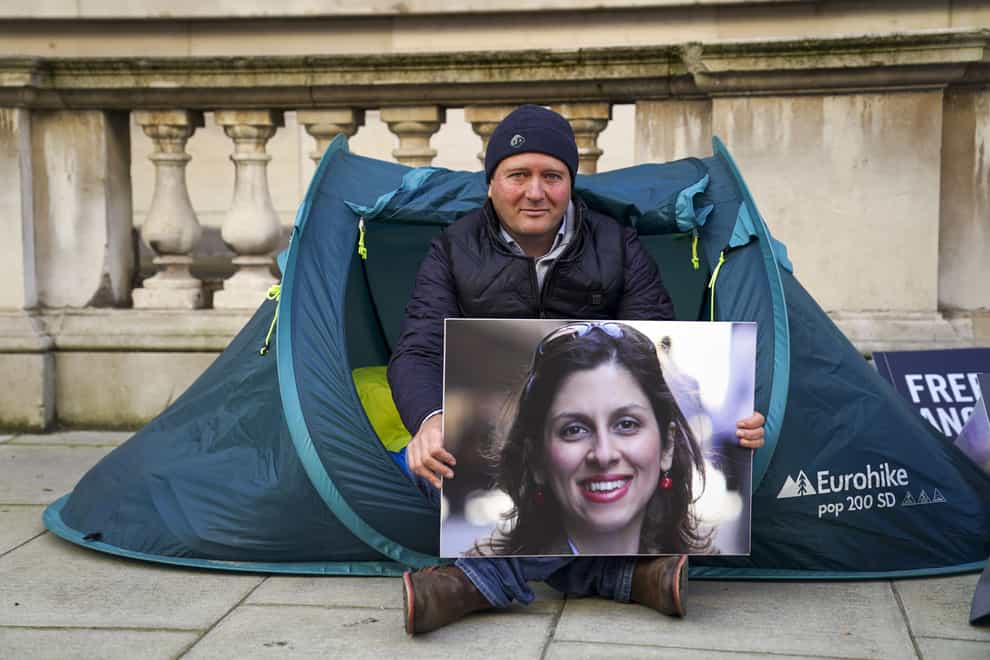 Richard Ratcliffe outside the Foreign Office (Steve Parsons/PA)