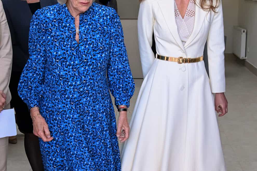 The Duchess of Cornwall with Queen Rania Al-Abdullah (Tim Rooke/PA)