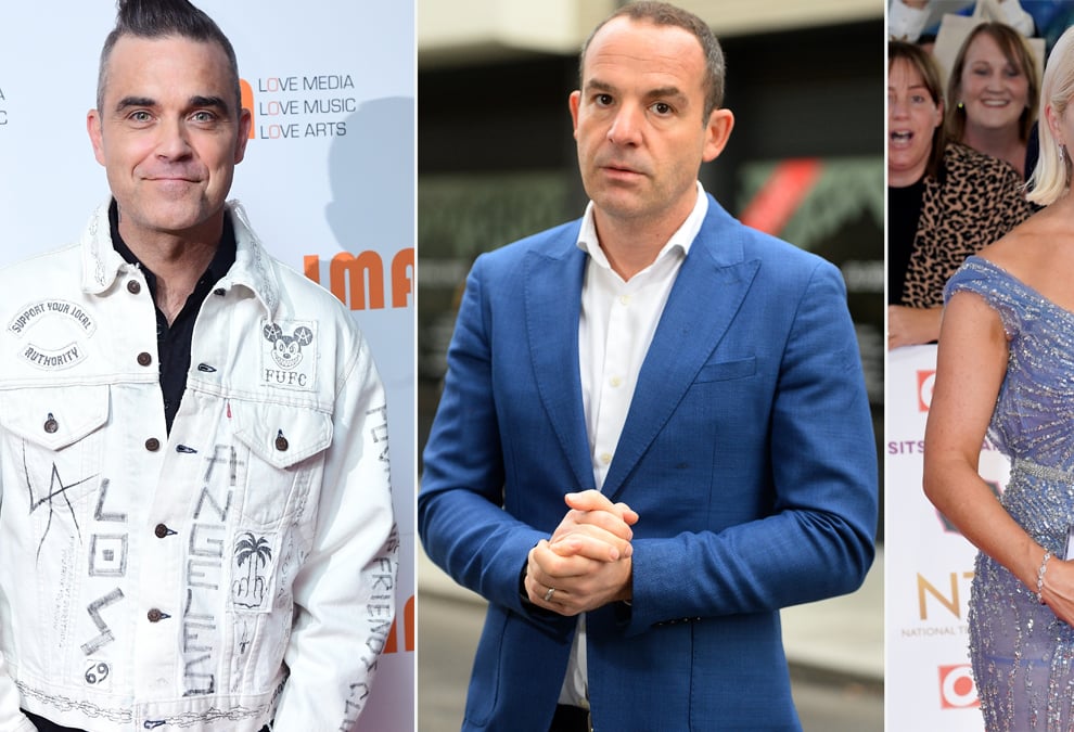 Robbie Williams, Martin Lewis and Holly Willoughby among celebrities who have signed a letter to the Prime Minister asking for paid scam ads to be included in the Online Safety Bill ( Kirsty O’Connor/Ian West/PA)