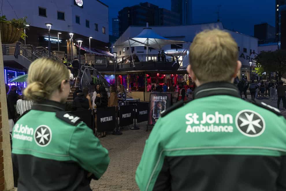 St John Ambulance is expanding its services in towns and cities in response to reports of injection spiking incidents (Fabio De Paola/PA)