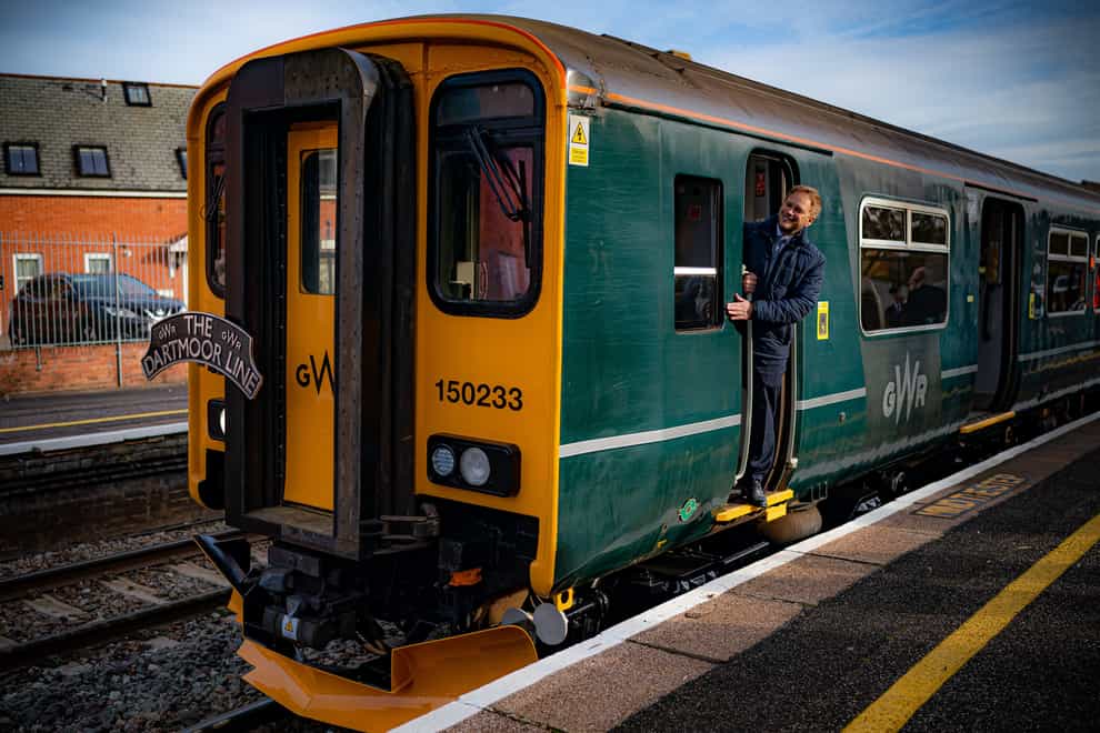 A passenger train has run on a line in Devon ahead of regular public services returning after being axed nearly 50 years ago (Ben Birchall/PA)