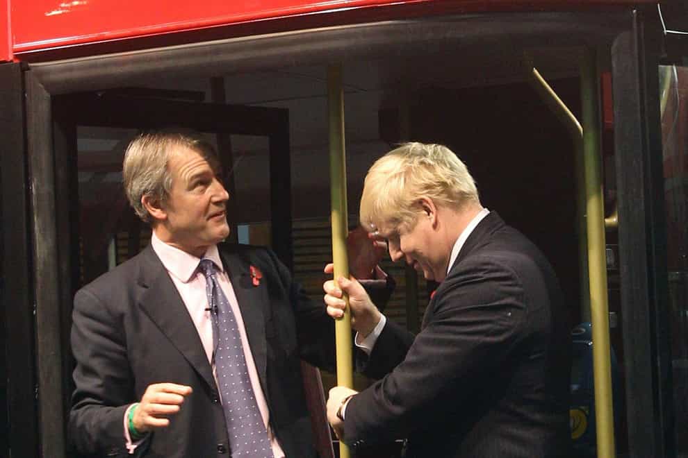 Owen Paterson with Boris Johnson when the latter was mayor of London (Lewis Whyld/PA)