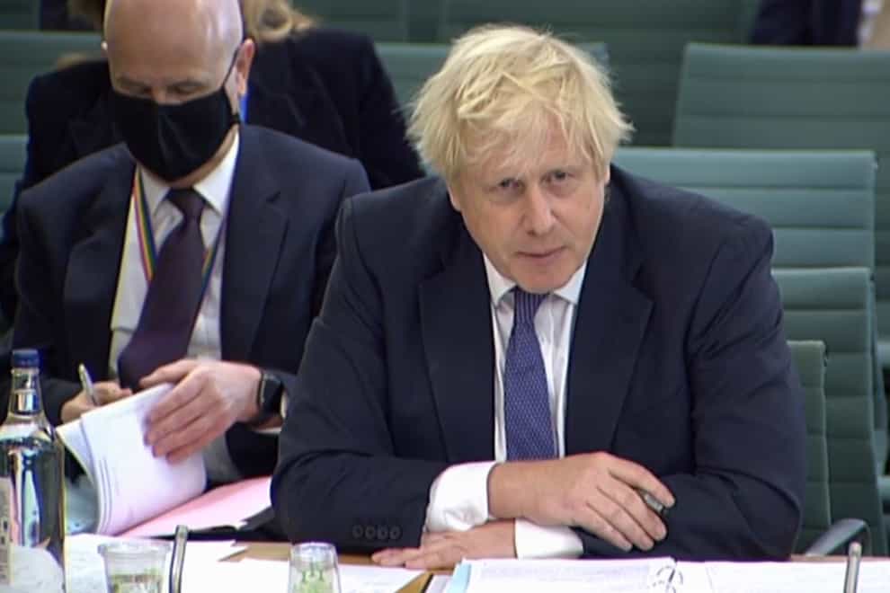 Prime Minister Boris Johnson giving evidence to the Liaison Committee at the House of Commons, London (House of Commons/PA)