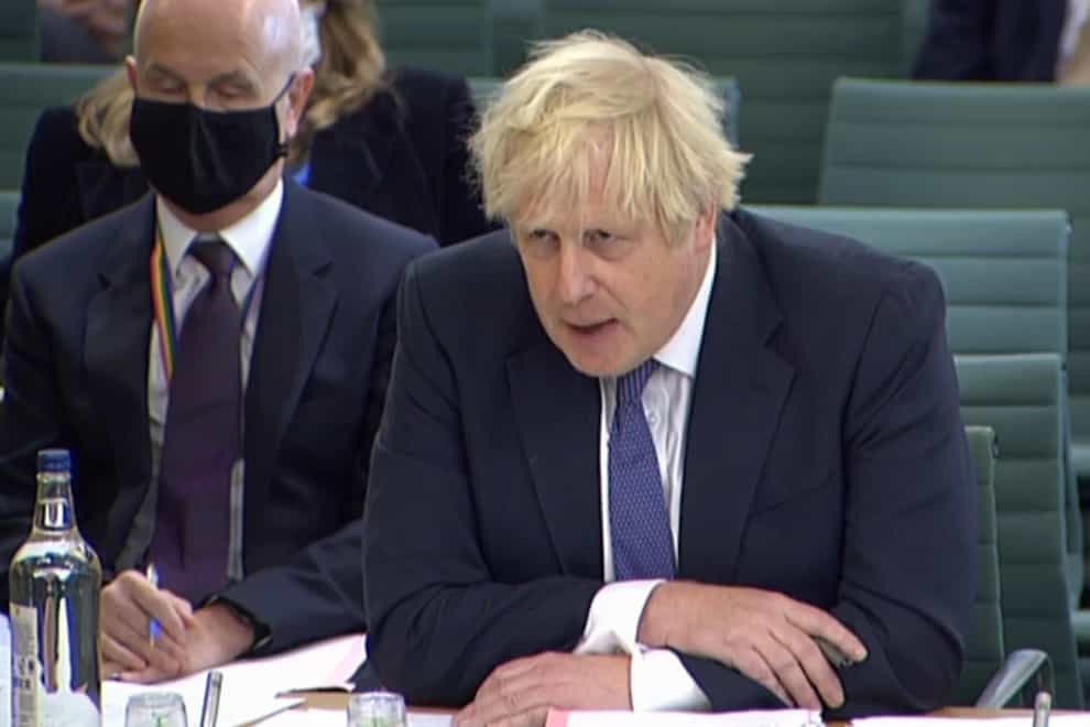 Boris Johnson giving evidence to the Commons Liaison Committee (House of Commons/PA)