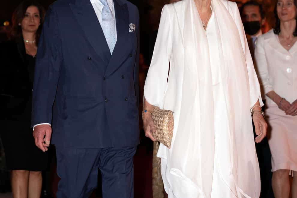 The Prince of Wales and The Duchess of Cornwall arrive at a Centenary Celebration at the Jordan Museum in Amman (PA)