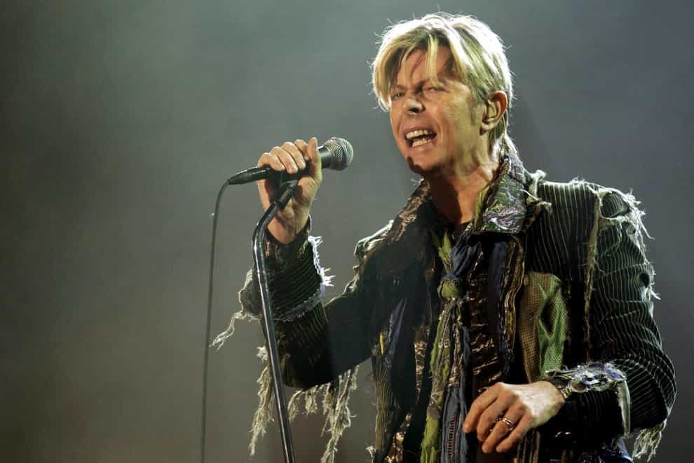 David Bowie performs live onstage during the Isle of Wight festival (PA)