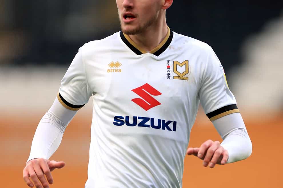 MK Dons’ Harry Darling is suspended for the visit of Burton (Mike Egerton/PA)