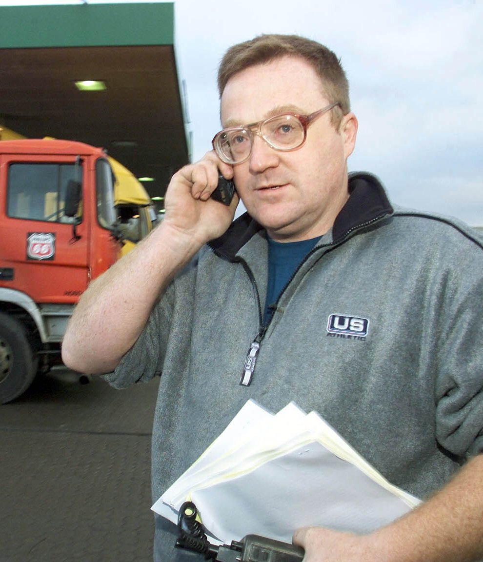 Fuel protester Andrew Spence pictured in 2000 (PA)