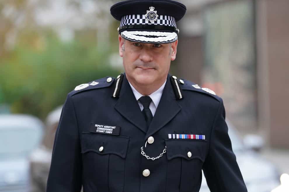 Metropolitan Police Deputy Assistant Commissioner Stuart Cundy arrives to give evidence at the Stephen Port victims inquest at Barking Town Hall in London (Yui Mok/PA)