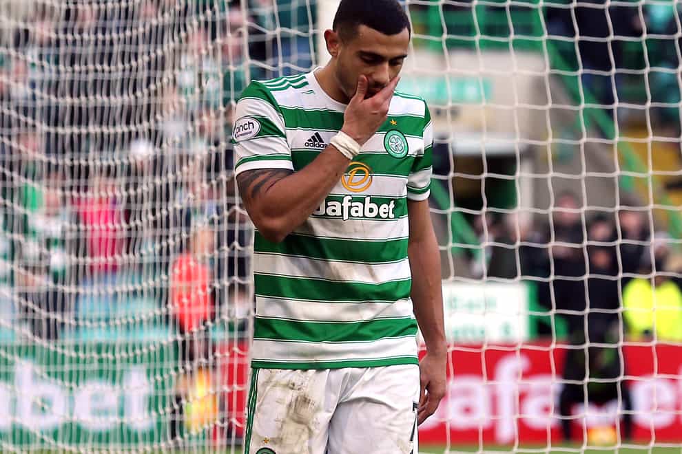 Giorgos Giakoumakis is unavailable for Celtic (Robert Perry/PA)