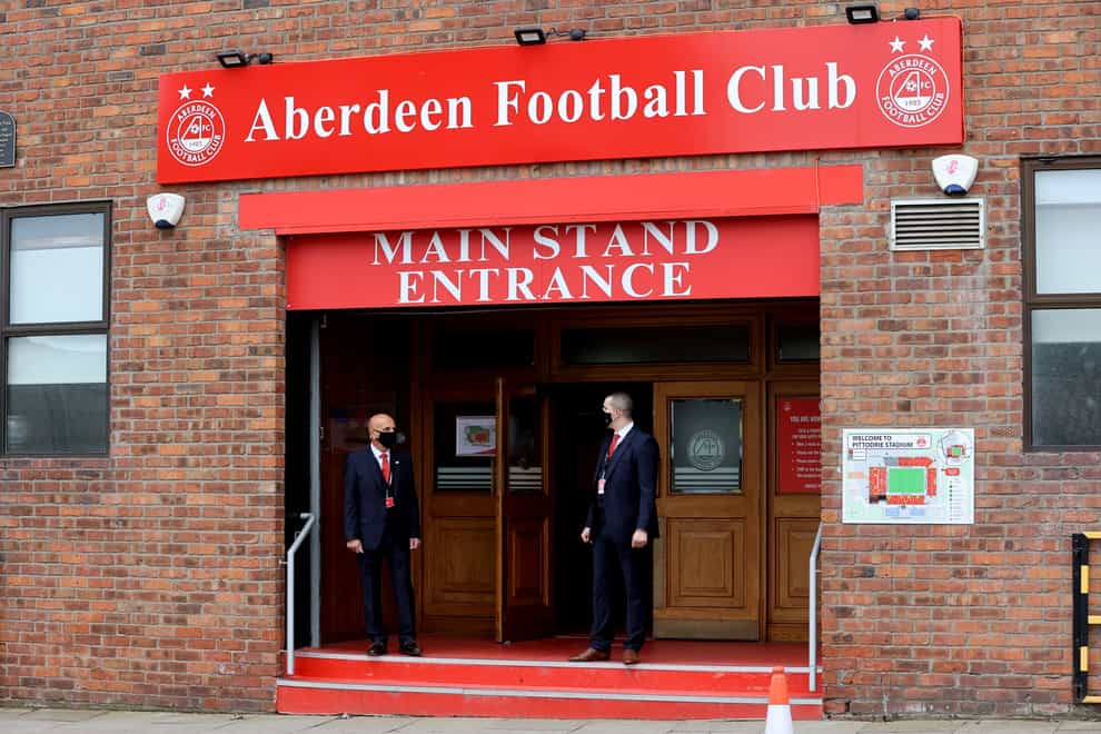 The pandemic hit finances at Pittodrie (Jeff Holmes/PA)