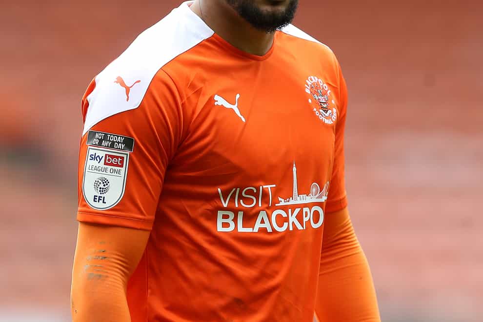 Keshi Anderson secured a draw for Blackpool (Martin Rickett/PA)
