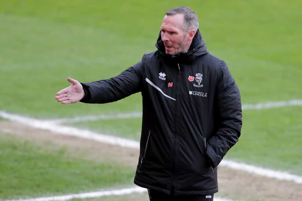 Lincoln manager Michael Appleton was unhappy with his forwards against Doncaster (Richard Sellers/PA)