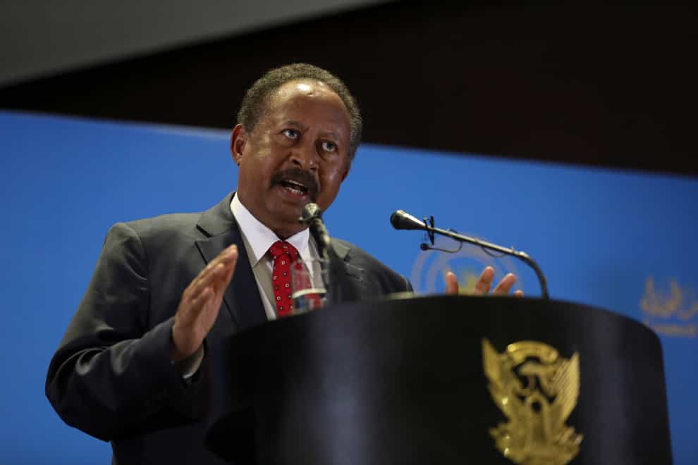 Officials said Abdalla Hamdok, pictured, would lead an independent technocratic cabinet (Marwan Ali/AP)