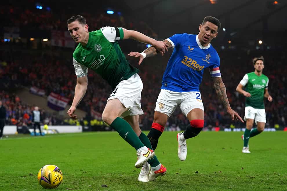 Hibernian’s Paul Hanlon is eyeing his first League Cup win (Andrew Milligan/PA)